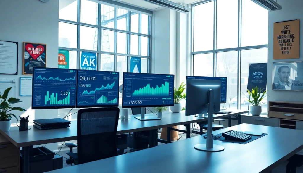 A dynamic digital marketing workspace focused on strategies related to awin6868 performance metrics.