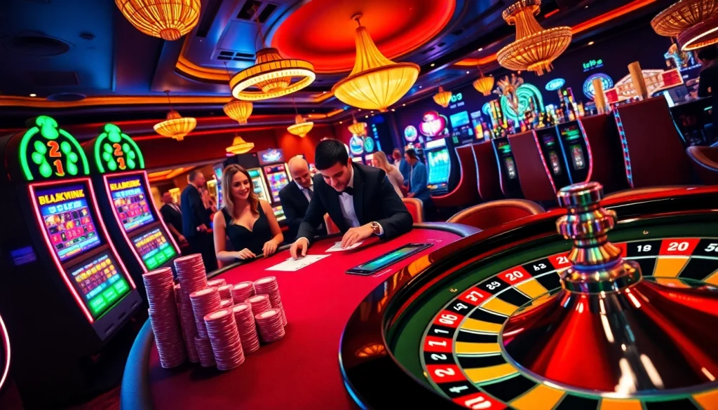 Experience the thrill of e28 at a vibrant casino, showcasing stacked poker chips and dynamic blackjack action.