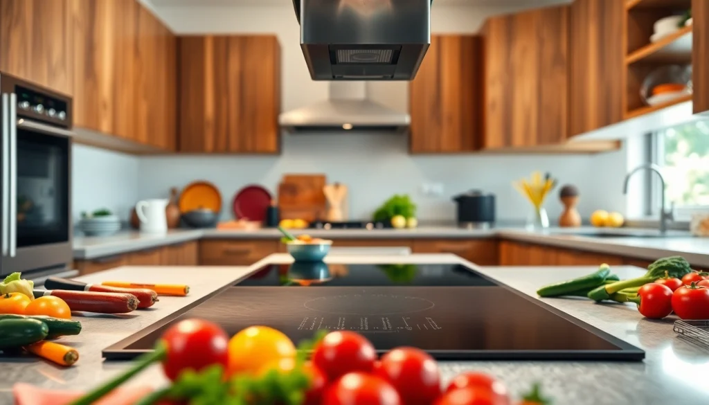 Cook delicious meals on a modern 36 induction cooktop in a stylish kitchen.