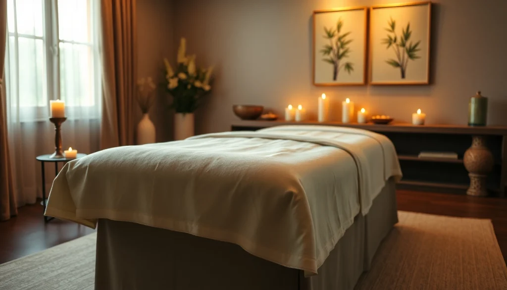 Experience a rejuvenating 호치민 마사지 in a tranquil spa setting with soft lighting and elegant decor.