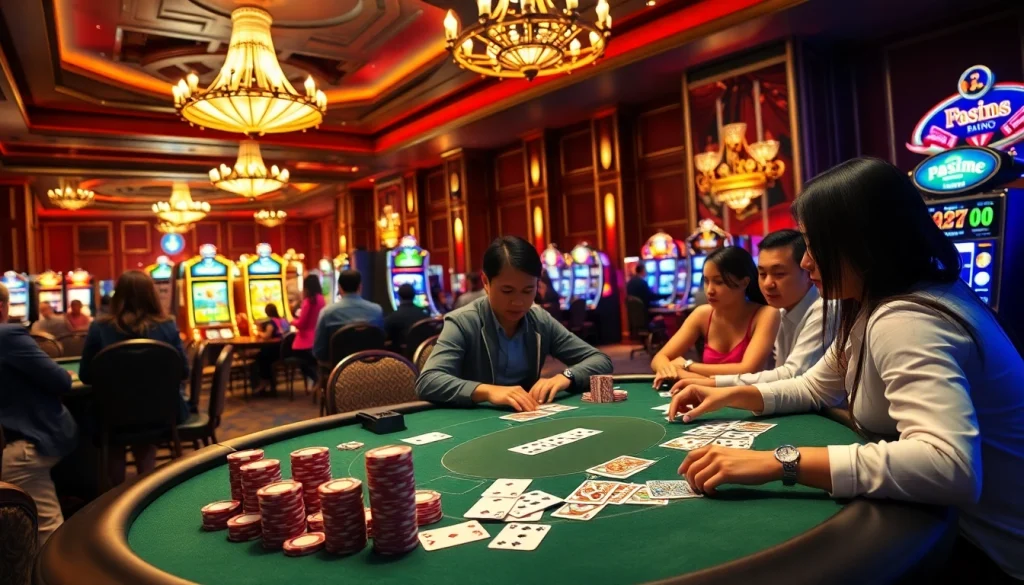 Experience the thrill of winning at a poker table at https://nhacaiuytin.singles/, surrounded by vibrant casino energy.